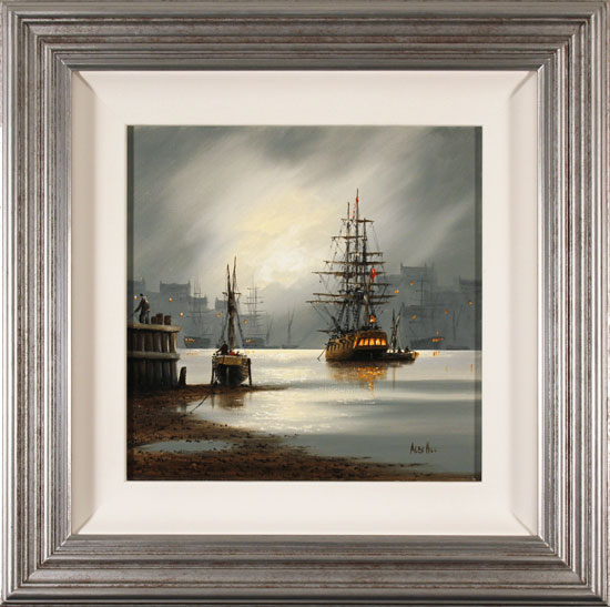 Alex Hill, Original oil painting on canvas, Moonlight Escape, click to enlarge