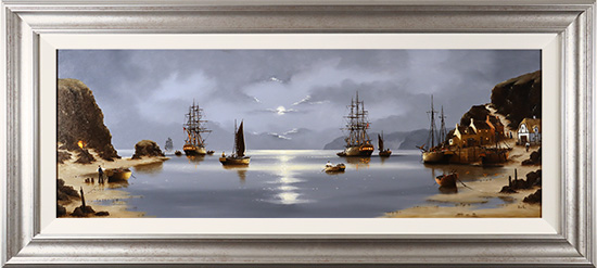 Alex Hill, Original oil painting on panel, Smuggler's Cove