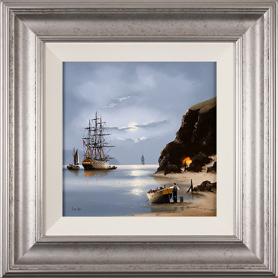 Alex Hill, Original oil painting on panel, Smuggler's Landing