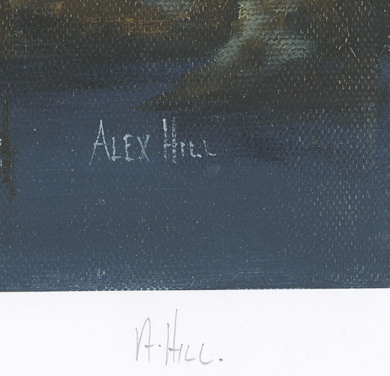 Alex Hill, Signed limited edition print, Anchor at Smuggler's Cove Signature image. Click to enlarge