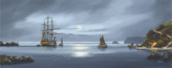 Alex Hill, Signed limited edition print, Anchor at Smuggler's Cove Large image. Click to enlarge