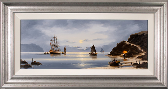 Alex Hill, Original oil painting on panel, A Smuggler's Tale, click to enlarge