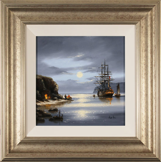 Alex Hill, Original oil painting on canvas, Moonlight Cove, click to enlarge