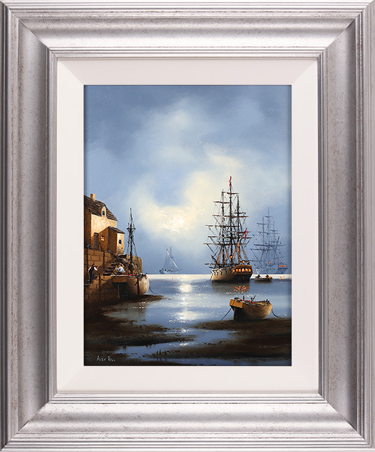 Alex Hill, Original oil painting on panel, Midnight Tides, click to enlarge