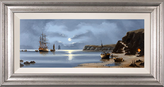 Alex Hill, Original oil painting on panel, Smuggler's Cove, click to enlarge
