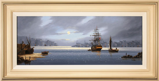 Alex Hill, Original oil painting on canvas, Lifting Anchor, click to enlarge