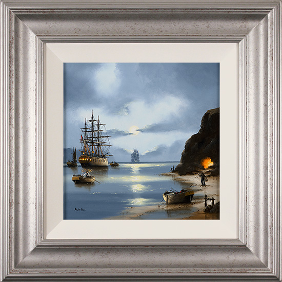 Alex Hill, Original oil painting on panel, Midnight Cove, click to enlarge