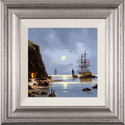 Alex Hill, Original oil painting on panel, Smuggler's Run