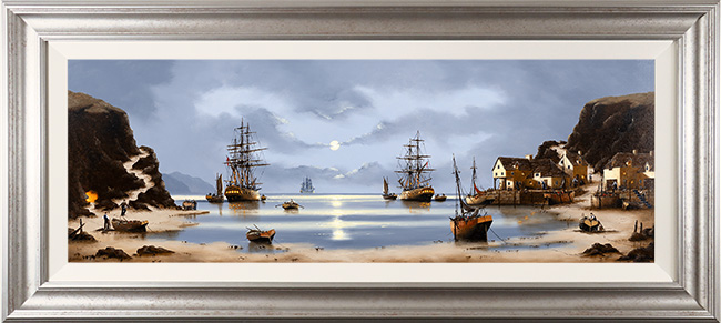Alex Hill, Original oil painting on panel, The Marauders Return 