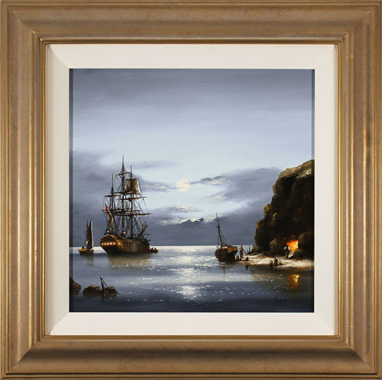 Alex Hill, Original oil painting on canvas, Moonlight Cove, click to enlarge