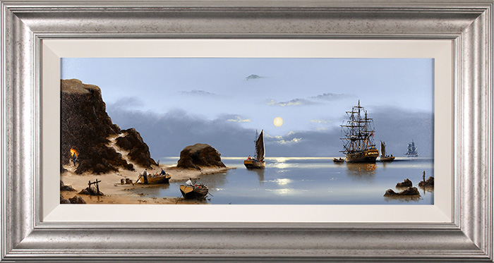 Alex Hill, Original oil painting on panel, Into the Night