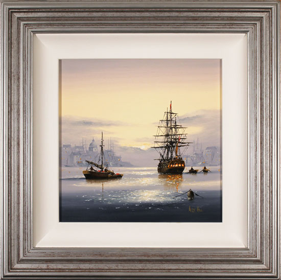 Alex Hill, Original oil painting on canvas, Set Sail at Sunrise, click to enlarge