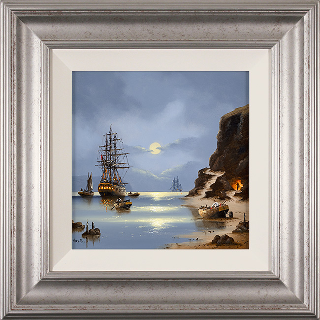 Alex Hill, Original oil painting on panel, Secrets of the Cove, click to enlarge