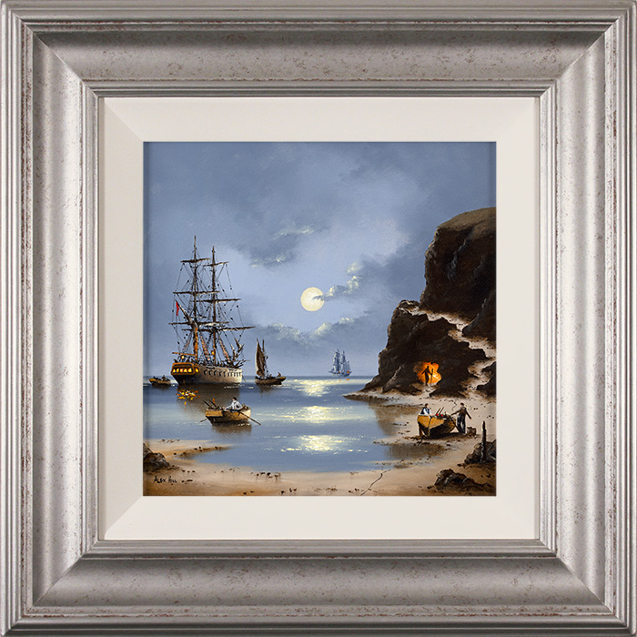 Alex Hill, Original oil painting on panel, Midnight Cove, click to enlarge