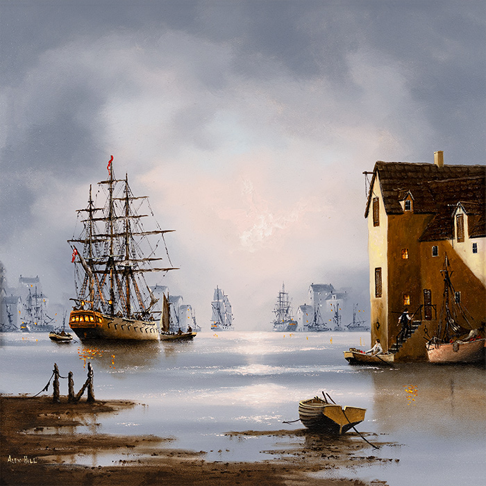 Alex Hill, Original oil painting on panel, The Horizon's Song