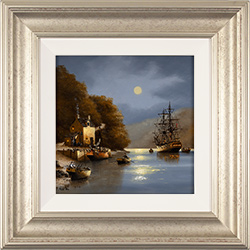 Alex Hill, Original oil painting on panel, Smuggler's Hideaway