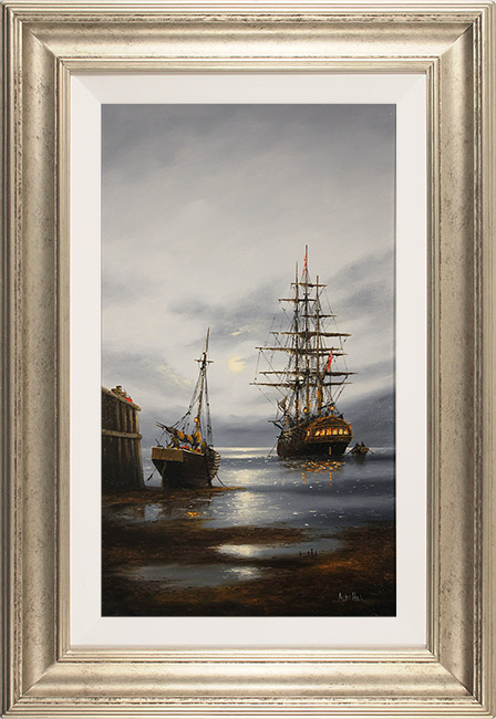Alex Hill, Original oil painting on panel, Silver Tides, click to enlarge