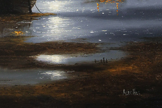Alex Hill, Original oil painting on panel, Silver Tides Signature image. Click to enlarge