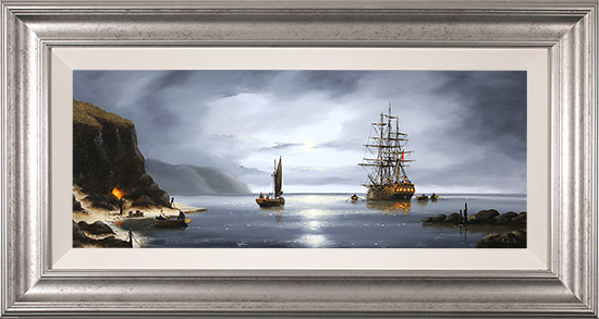Alex Hill, Original oil painting on panel, Secrets of The Cove, click to enlarge