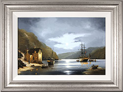 Alex Hill, Original oil painting on canvas, Sunrise Harbour