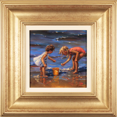 Amanda Jackson, Original oil painting on panel, Pebbles and Shells, click to enlarge