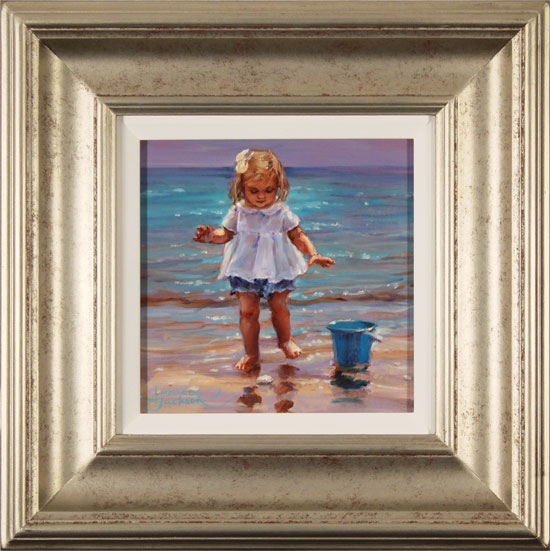 Amanda Jackson, Original oil painting on panel, Day at the Seaside 