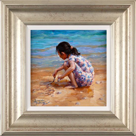 Amanda Jackson, Original oil painting on panel, Pictures in the Sand 