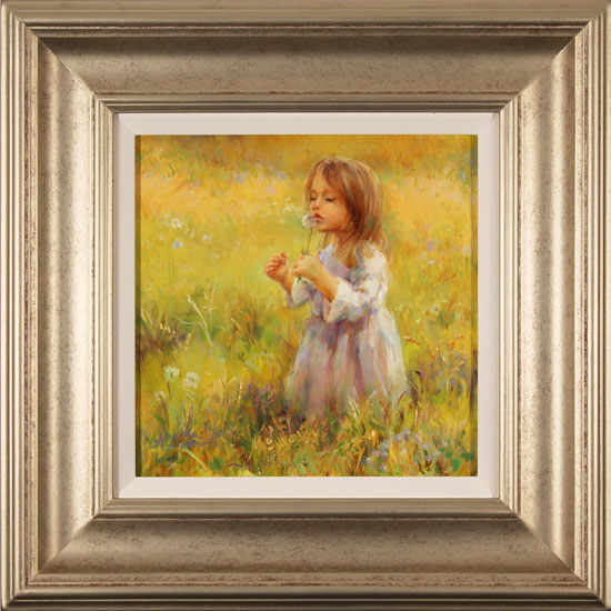 Amanda Jackson, Original oil painting on panel, Golden Memories 