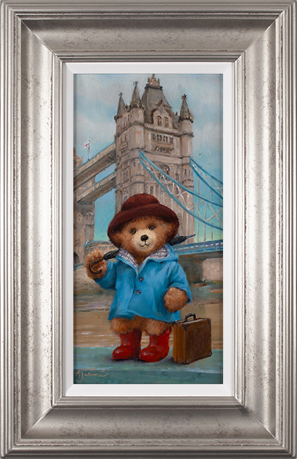 Amanda Jackson, Original oil painting on panel, Bear on Tour