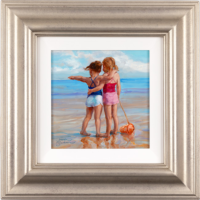 Amanda Jackson, Original oil painting on panel, Making Plans
