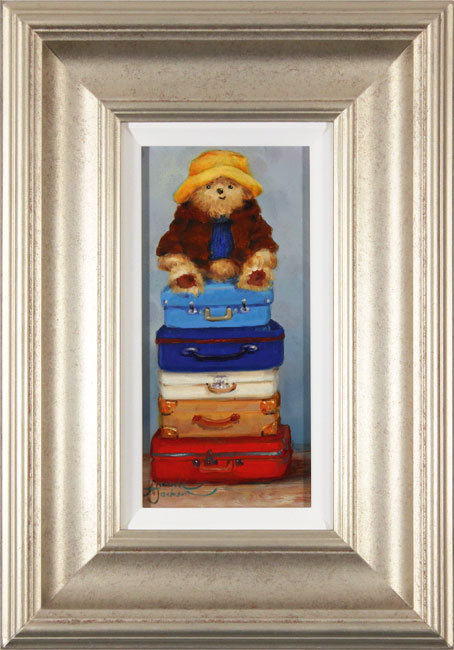Amanda Jackson, Original oil painting on panel, Top of the World Travelling Bear 