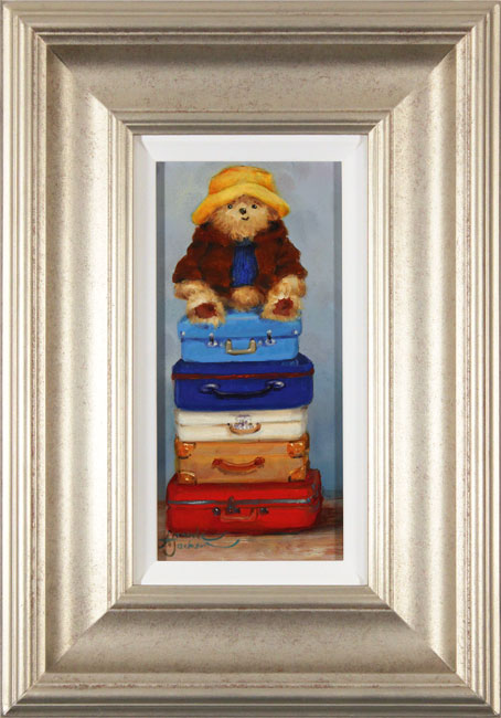 Amanda Jackson, Original oil painting on panel, Top of the World Travelling Bear