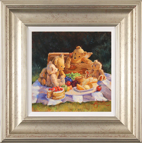 Amanda Jackson, Original oil painting on panel, Teddy Bear's  Picnic, click to enlarge