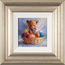 Amanda Jackson, Original oil painting on panel, The Knitting Basket Large image. Click to enlarge
