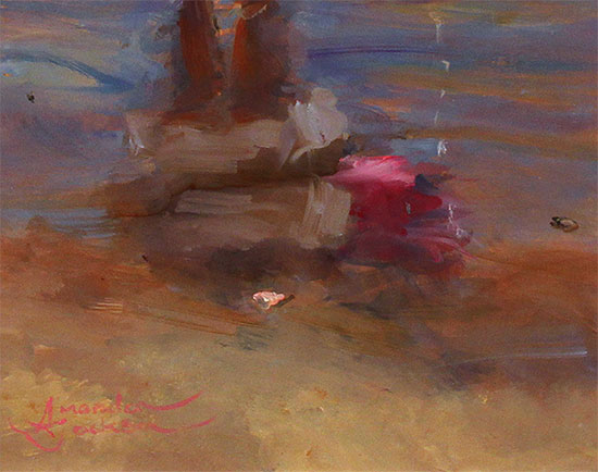 Amanda Jackson, Original oil painting on panel, The Bright Pink Bucket Signature image. Click to enlarge