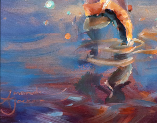 Amanda Jackson, Original oil painting on panel, Dancing by Starlight Signature image. Click to enlarge