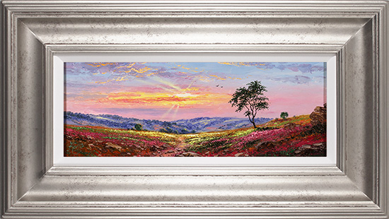 Andrew Grant Kurtis, Original oil painting on panel, Bainbridge Pastures, Yorkshire, click to enlarge
