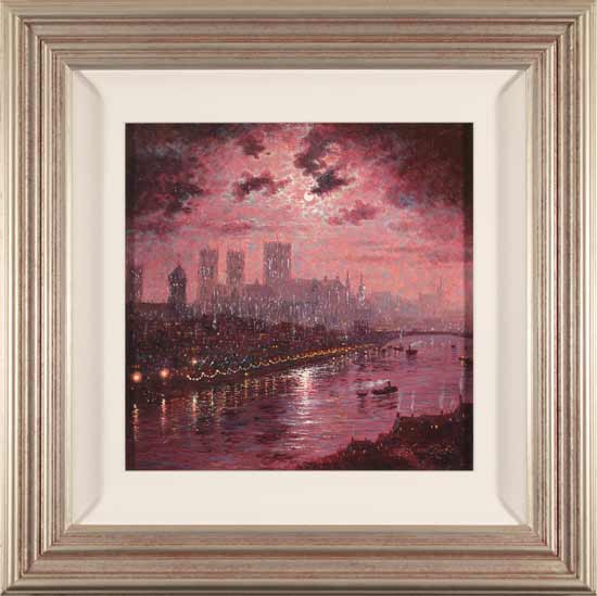 Andrew Grant Kurtis, Original oil painting on panel, York Minster by Moonlight, click to enlarge