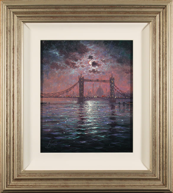 Andrew Grant Kurtis, Original oil painting on canvas, Tower Bridge by Moonlight 