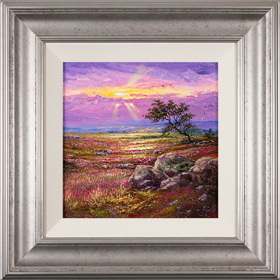 Andrew Grant Kurtis, Original oil painting on panel, Evening Glow, Yorkshire, click to enlarge