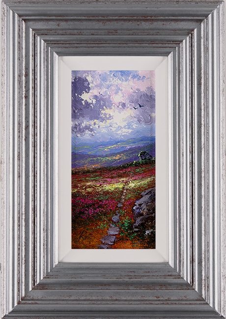 Andrew Grant Kurtis, Original oil painting on canvas, Heather Across Rosedale, Yorkshire