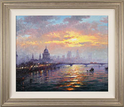 Andrew Grant Kurtis, Original oil painting on canvas, Thames Sparkle Large image. Click to enlarge