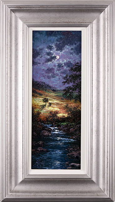 Andrew Grant Kurtis, Original oil painting on panel, Moonlight Sparkle, Langstrothdale 