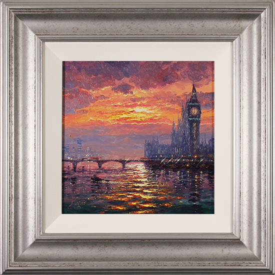Andrew Grant Kurtis, Original oil painting on canvas, Moonlight Sparkle, Westminster , click to enlarge