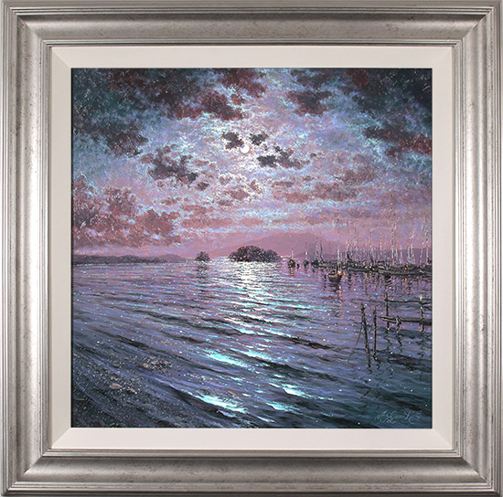 Andrew Grant Kurtis, Original oil painting on panel, Moonlight Sparkle, Lakeland , click to enlarge