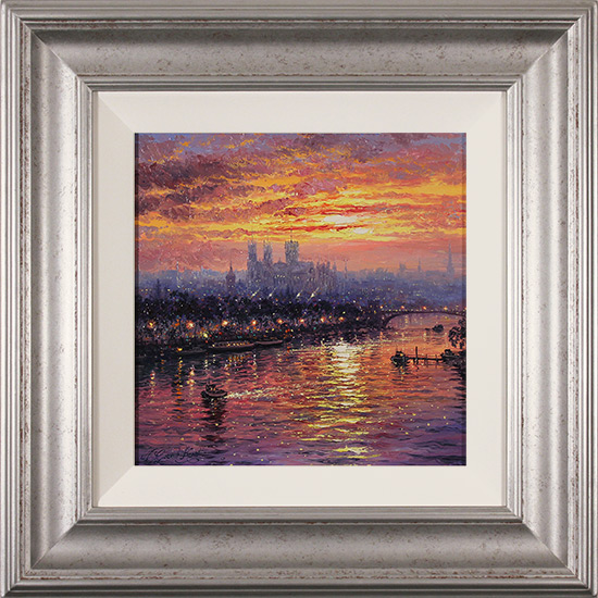 Andrew Grant Kurtis, Original oil painting on panel, Sunset Over York Minster , click to enlarge