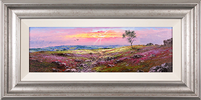 Andrew Grant Kurtis, Original oil painting on panel, Heather Across the Moor, Commondale, Yorkshire