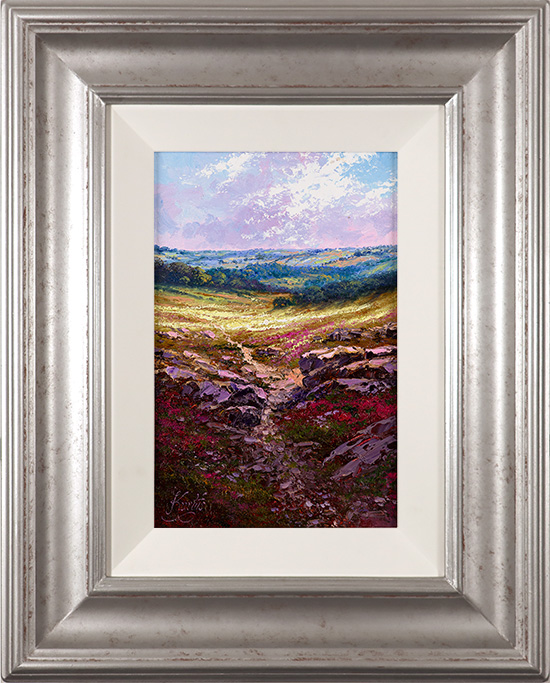 Andrew Grant Kurtis, Original oil painting on panel, Sunshine Across Thorpe Fell, Yorkshire