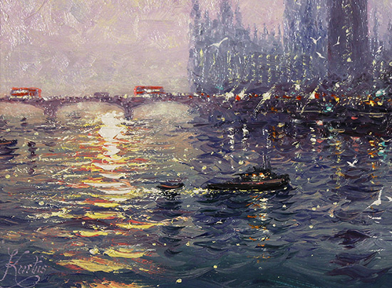 Andrew Grant Kurtis, Original oil painting on panel, Westminster Haze Signature image. Click to enlarge