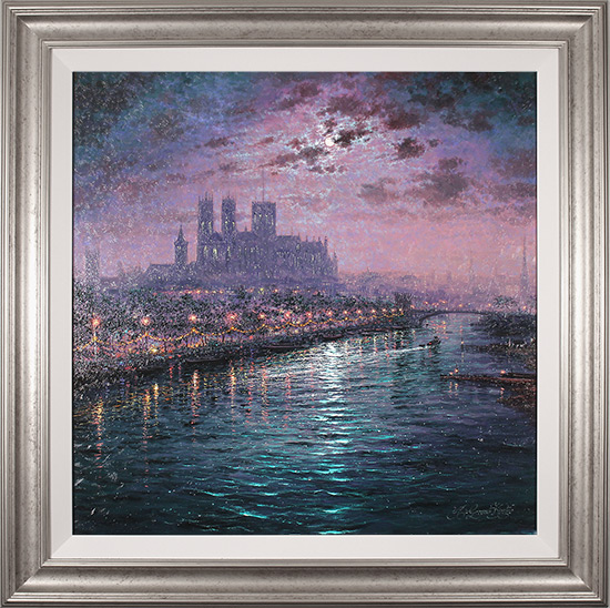 Andrew Grant Kurtis, Original oil painting on panel, Festive Reflections of York Minster , click to enlarge